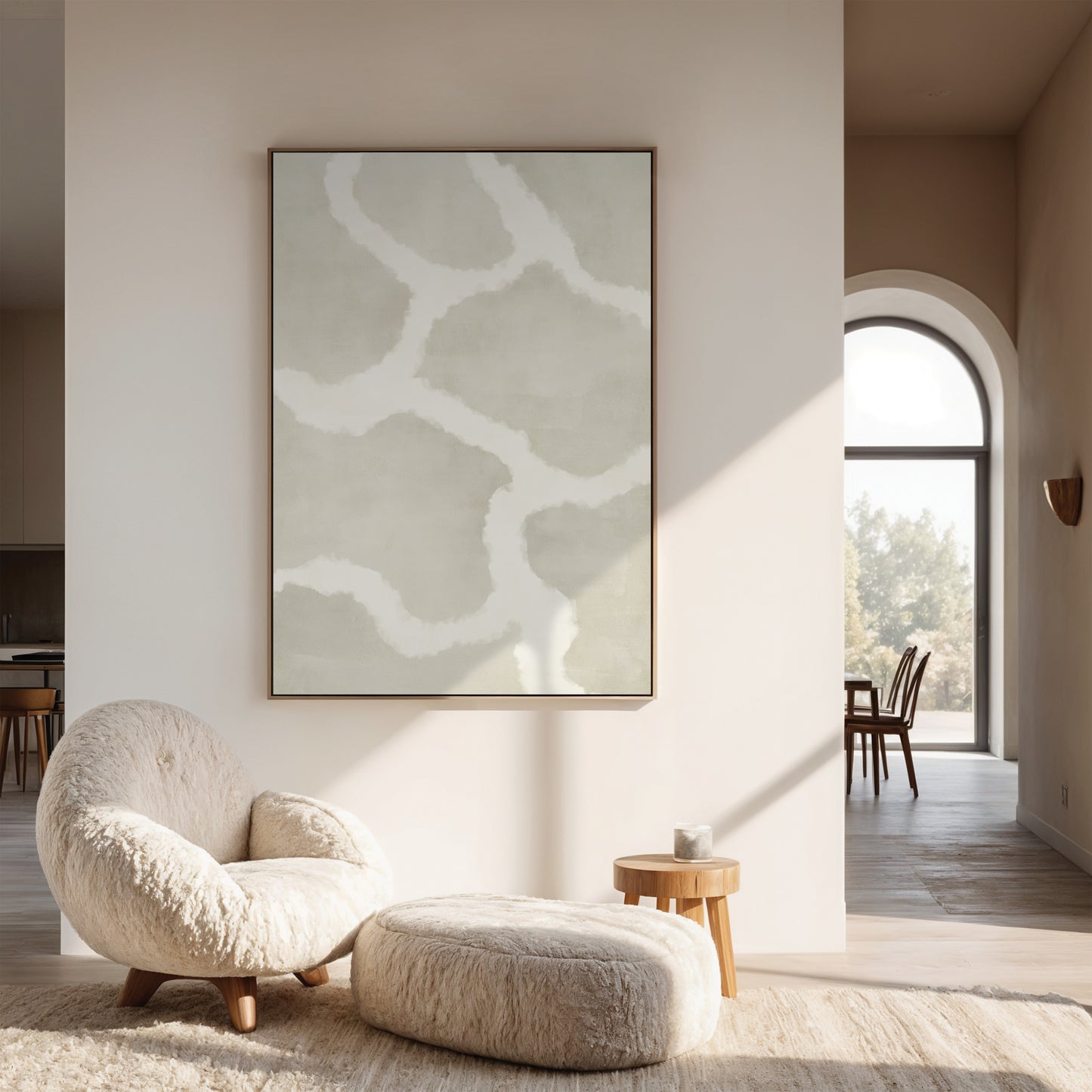 Pale Muse Framed Canvas