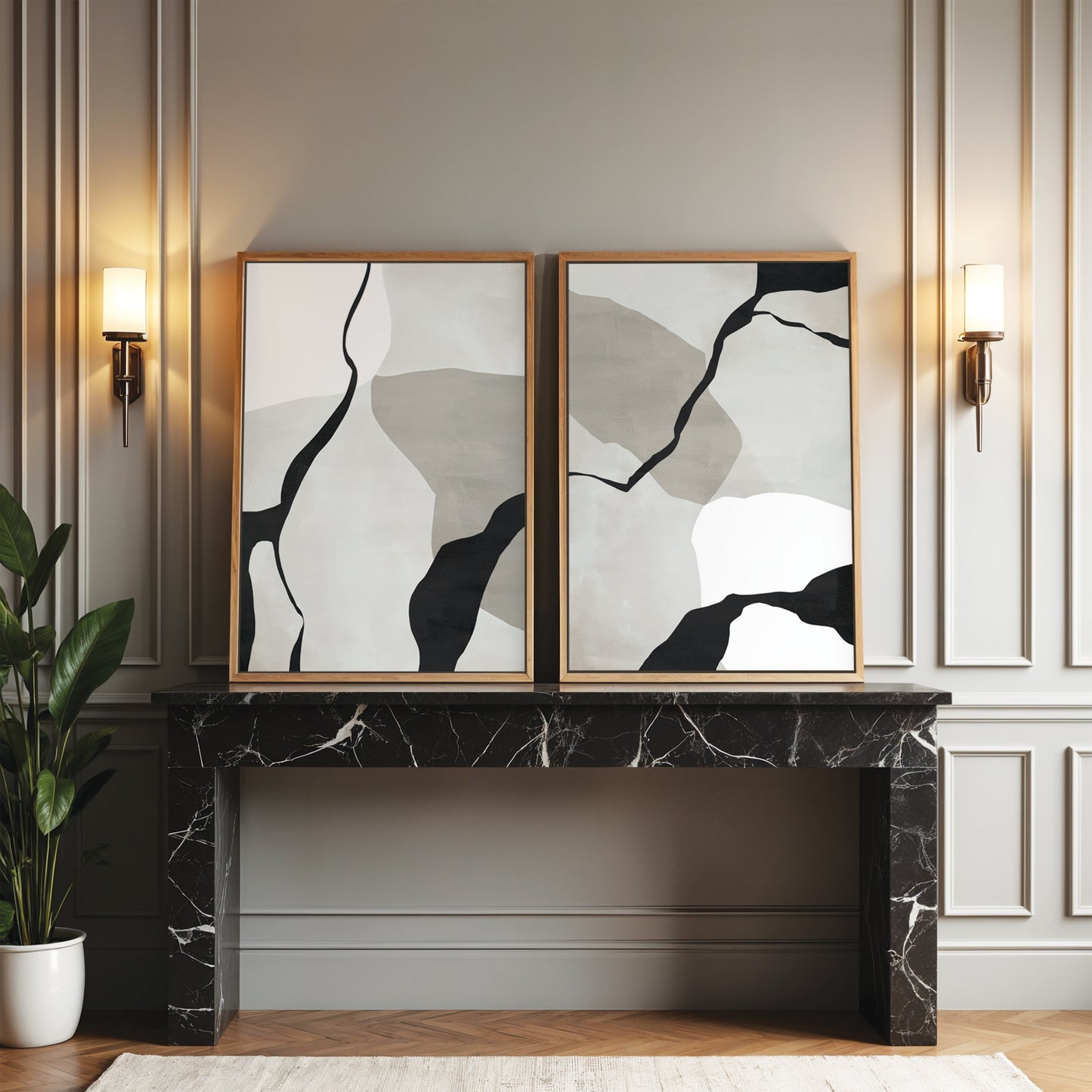 Forme Duo Framed Canvas
