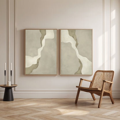 Stone Duo Framed Canvas
