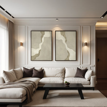 Stone Duo Framed Canvas