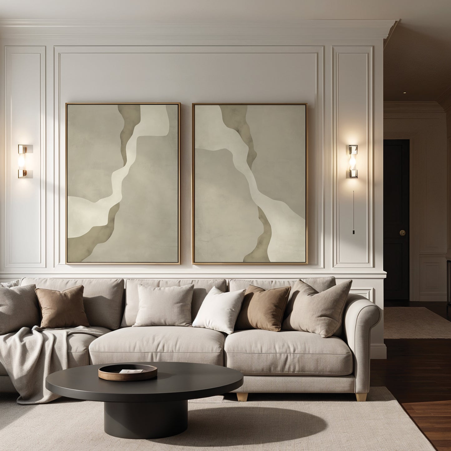 Stone Duo Framed Canvas