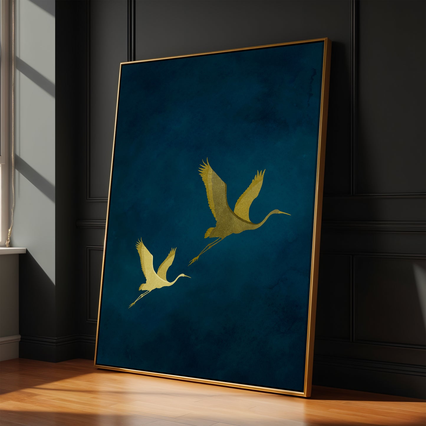 Midnight Flight Framed Canvas