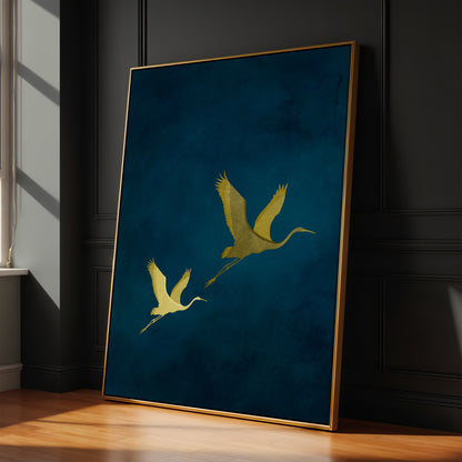 Midnight Flight Framed Canvas
