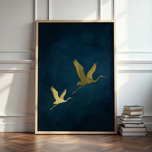 Midnight Flight Framed Canvas