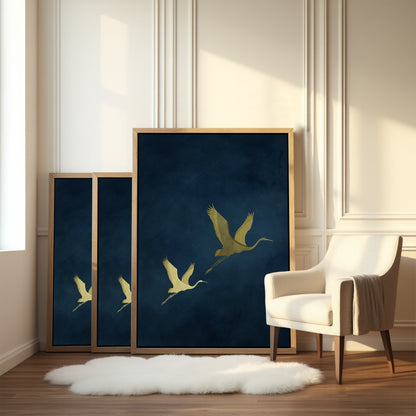 Midnight Flight Framed Canvas