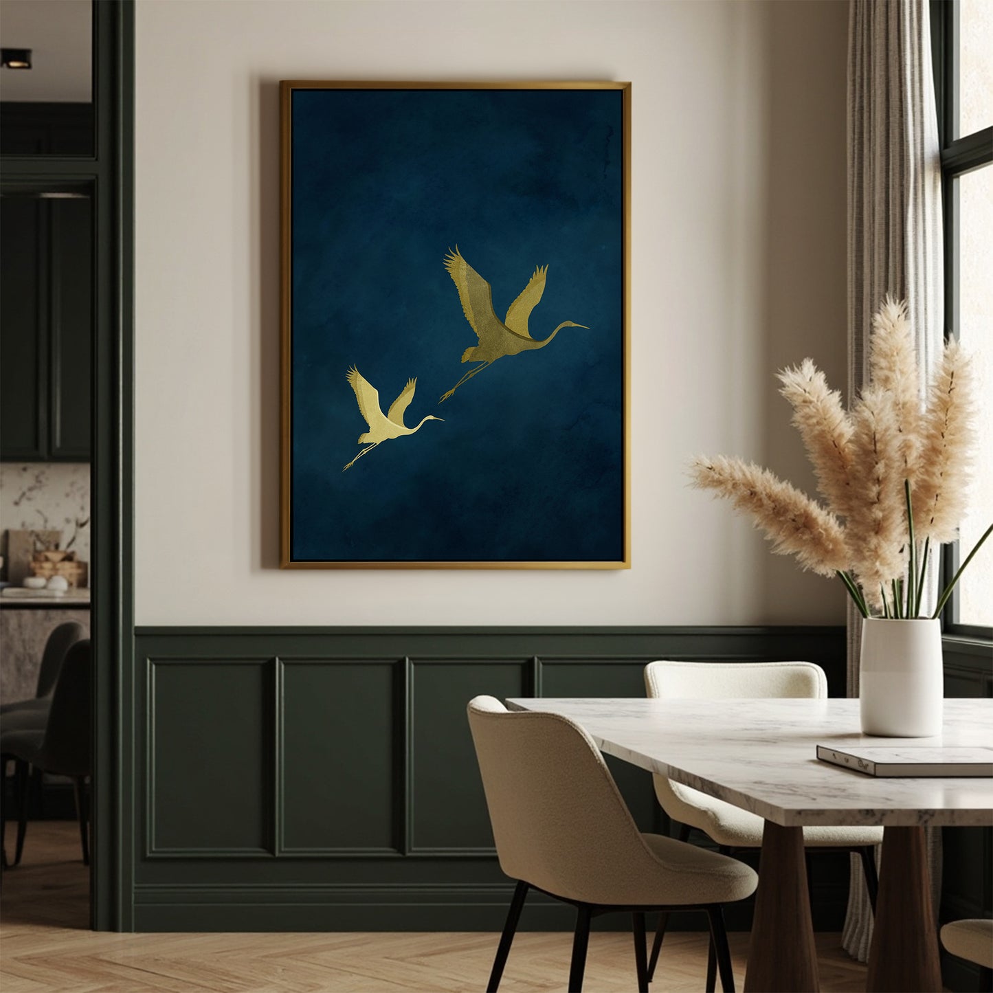 Midnight Flight Framed Canvas