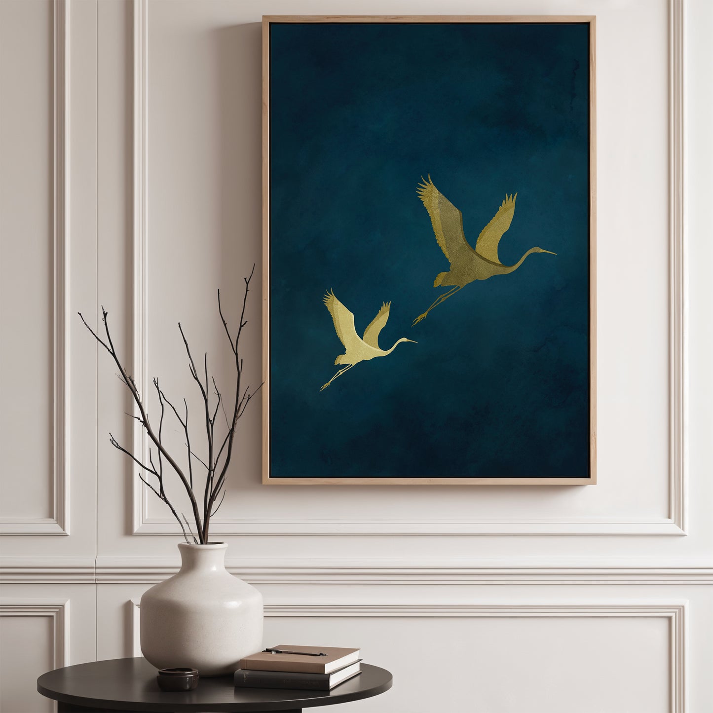 Midnight Flight Framed Canvas