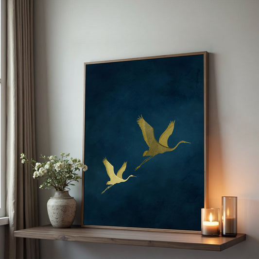 Midnight Flight Framed Canvas