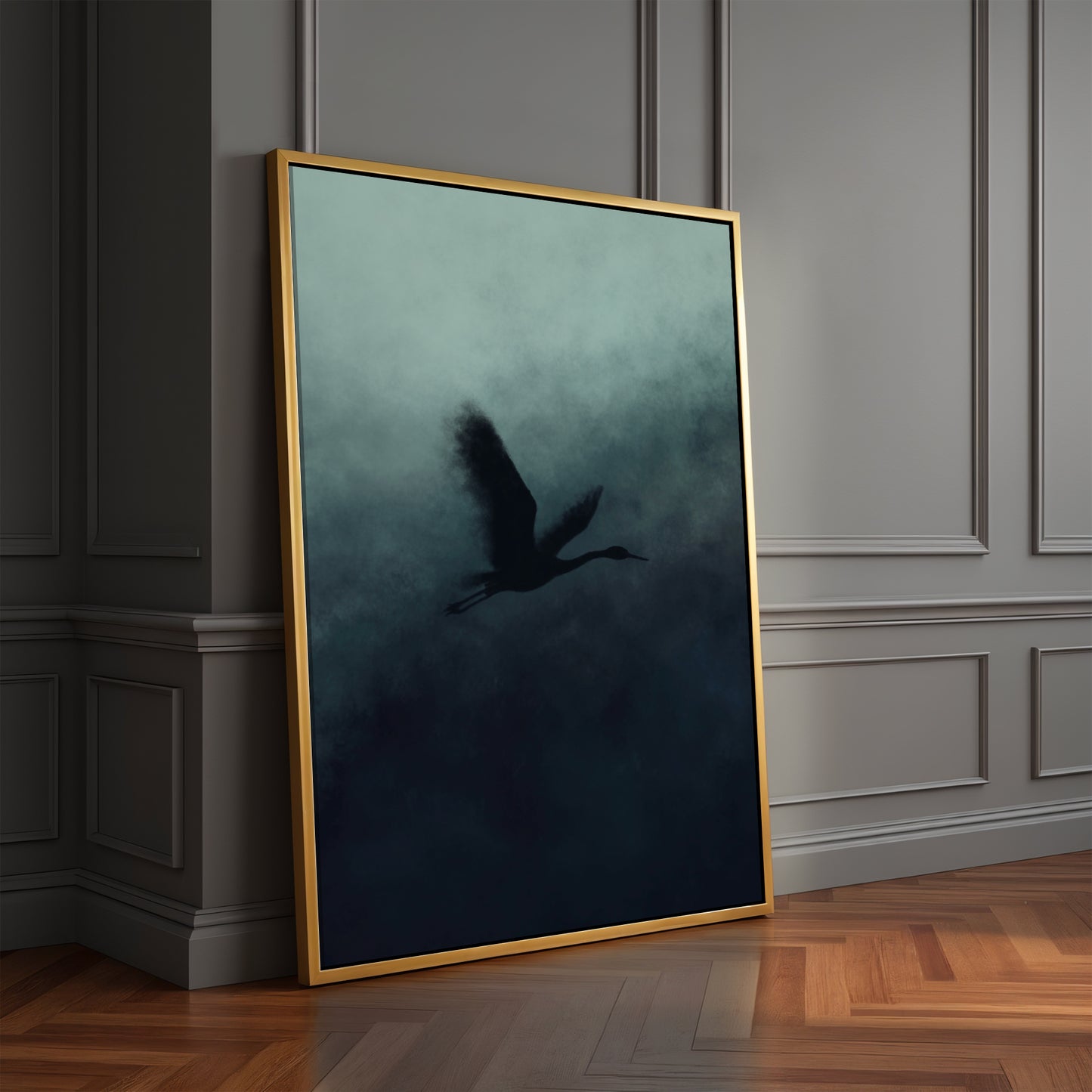 Blue Mist Framed Canvas