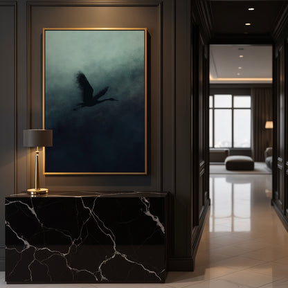 Blue Mist Framed Canvas