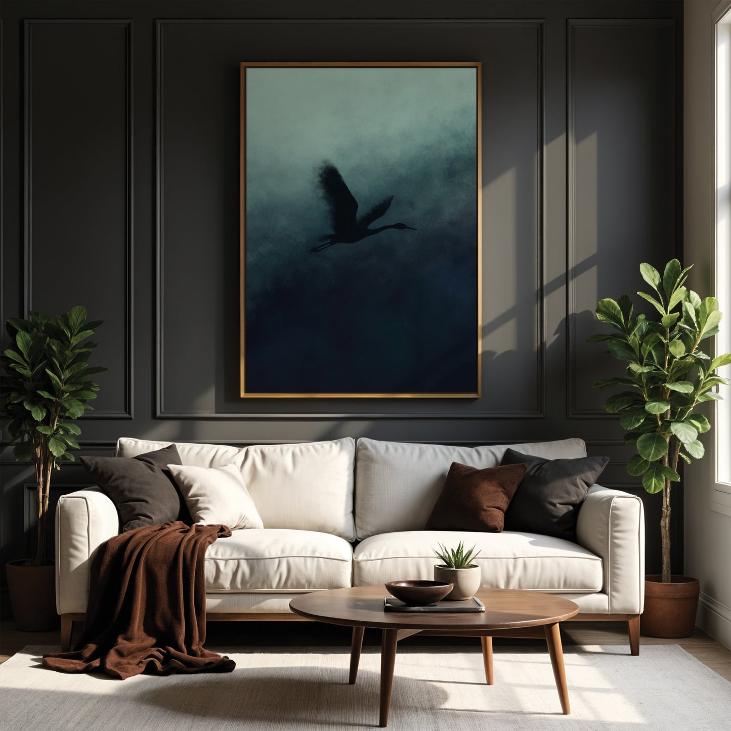 Blue Mist Framed Canvas