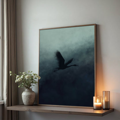 Blue Mist Framed Canvas