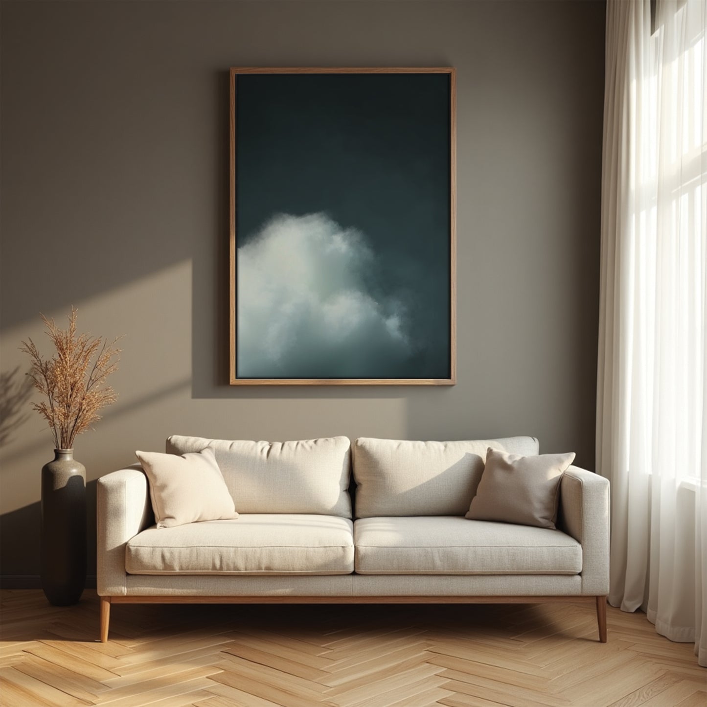 Calm Mist Framed Canvas