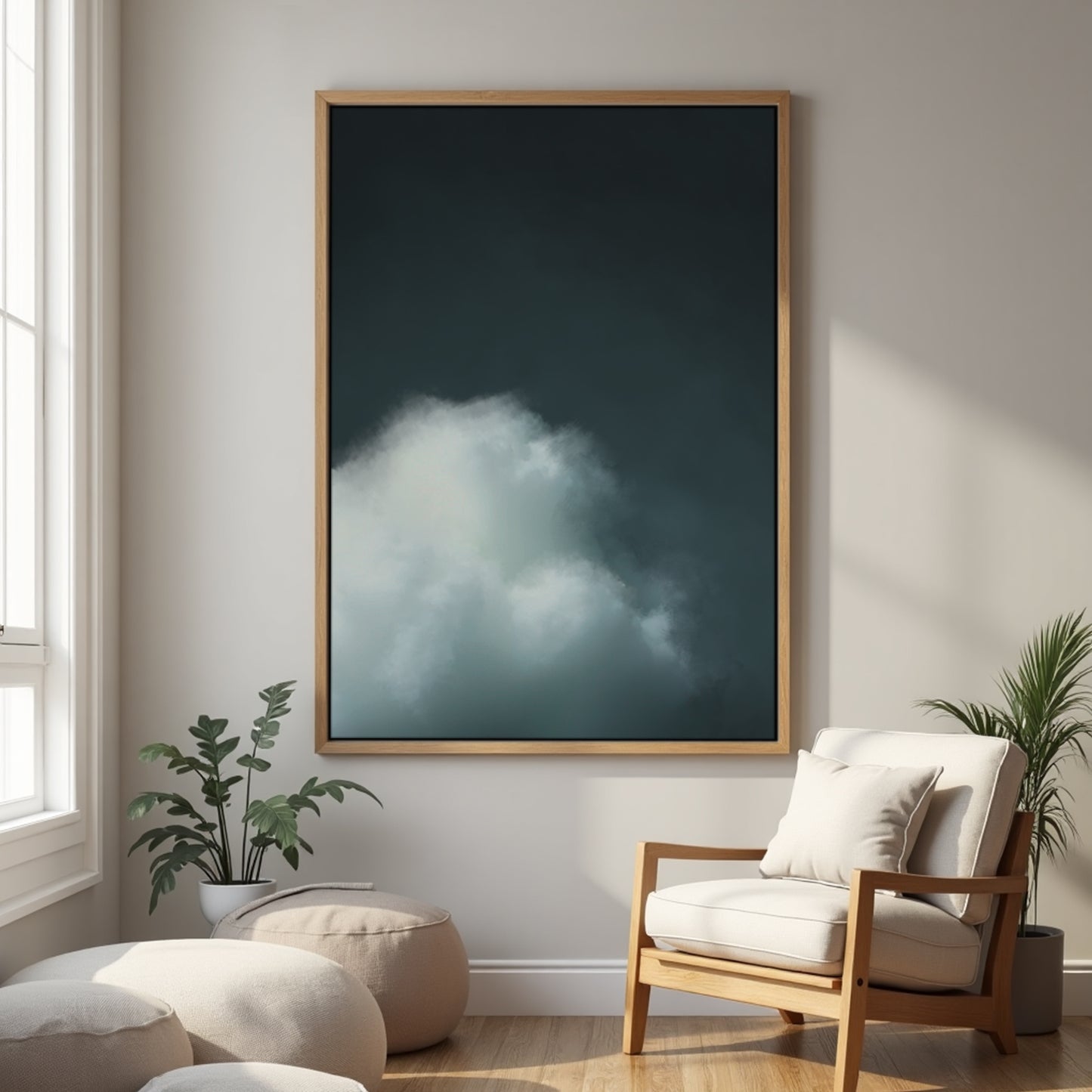 Calm Mist Framed Canvas