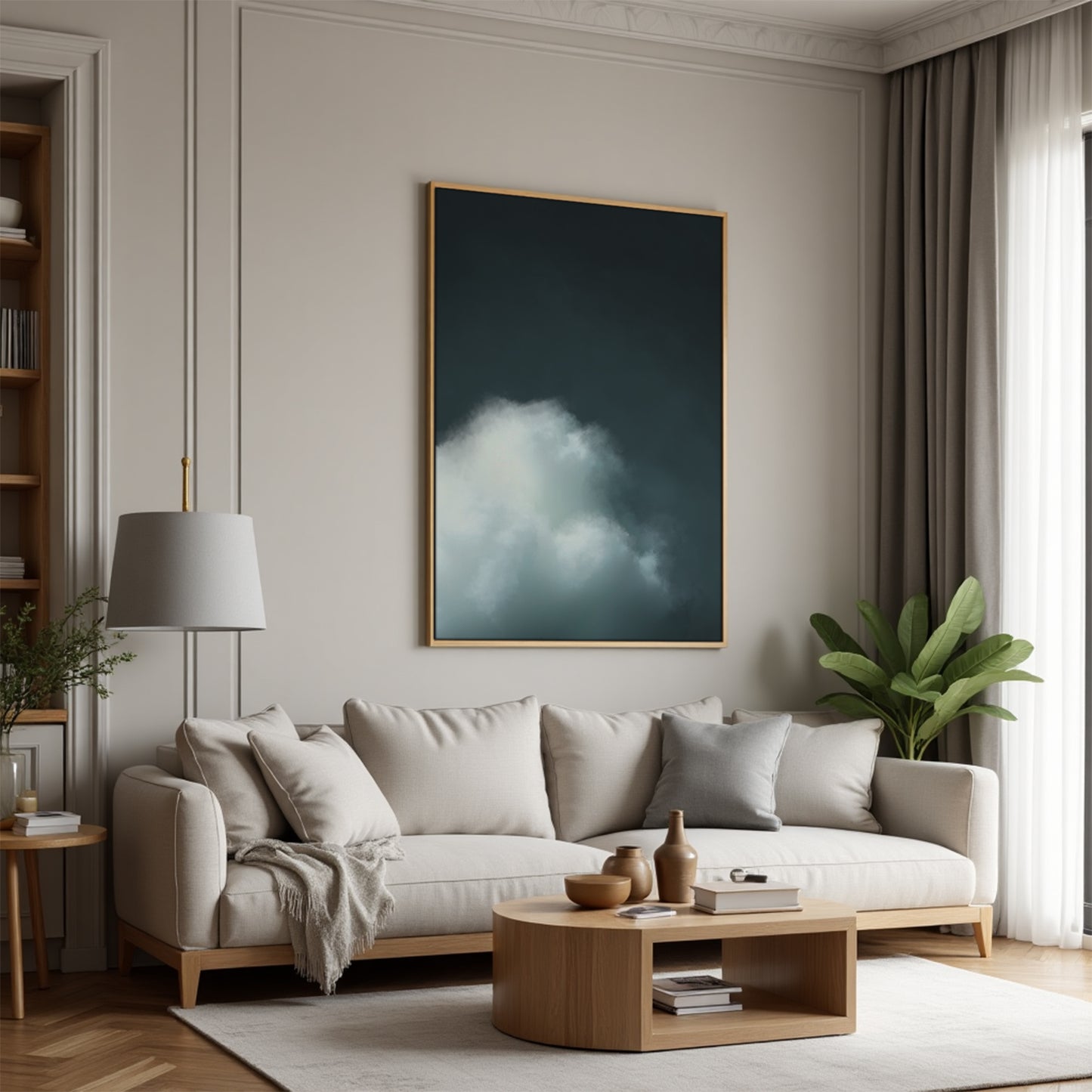 Calm Mist Framed Canvas