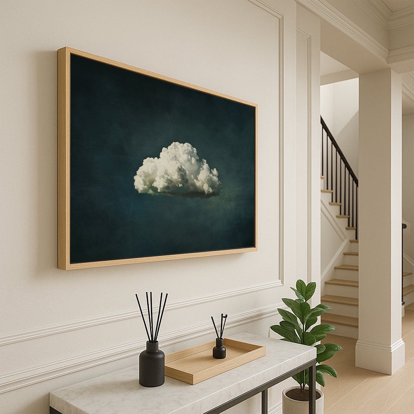 Weightless Cloud Framed Canvas