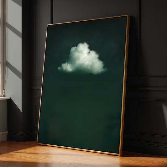 Emerald Cloud Framed Canvas