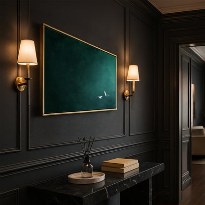 Teal Flight Framed Canvas