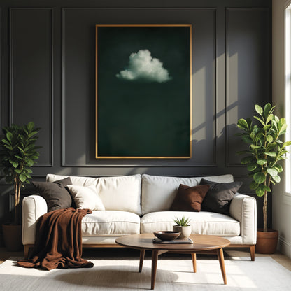 Emerald Cloud Framed Canvas