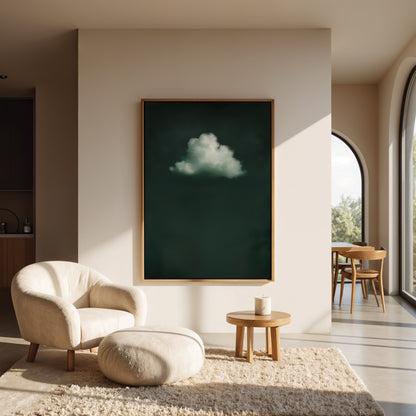 Emerald Cloud Framed Canvas