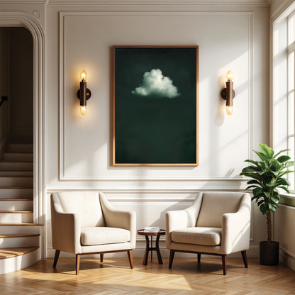 Emerald Cloud Framed Canvas