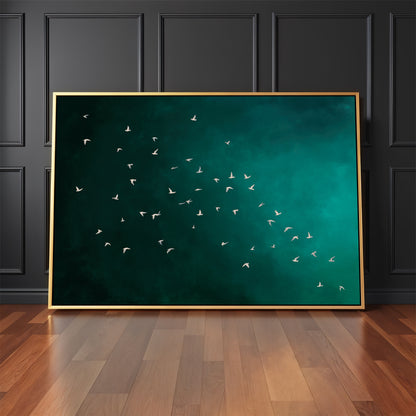 Flock Framed Canvas