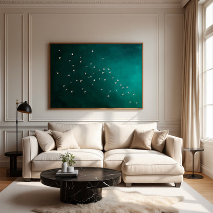 Flock Framed Canvas
