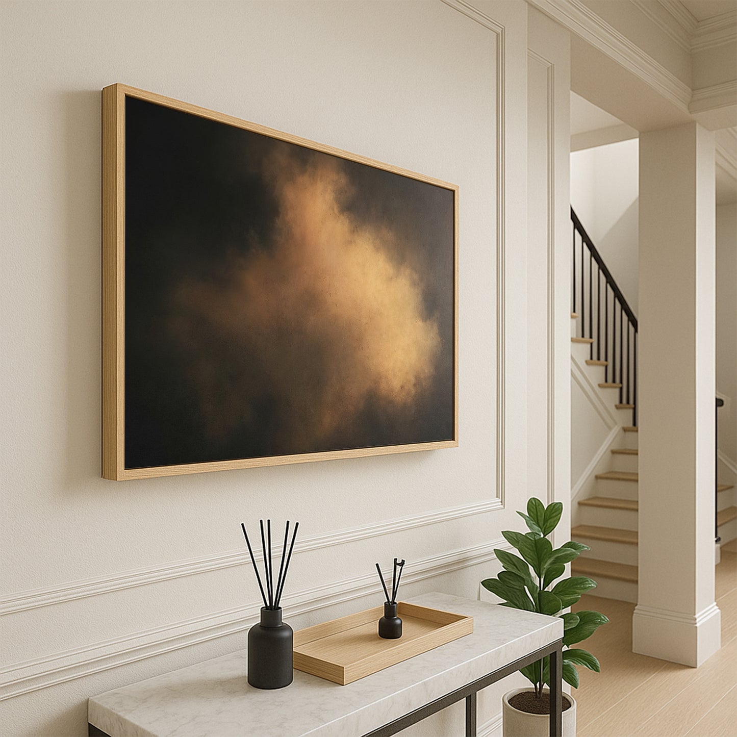 Bronze Ember Framed Canvas