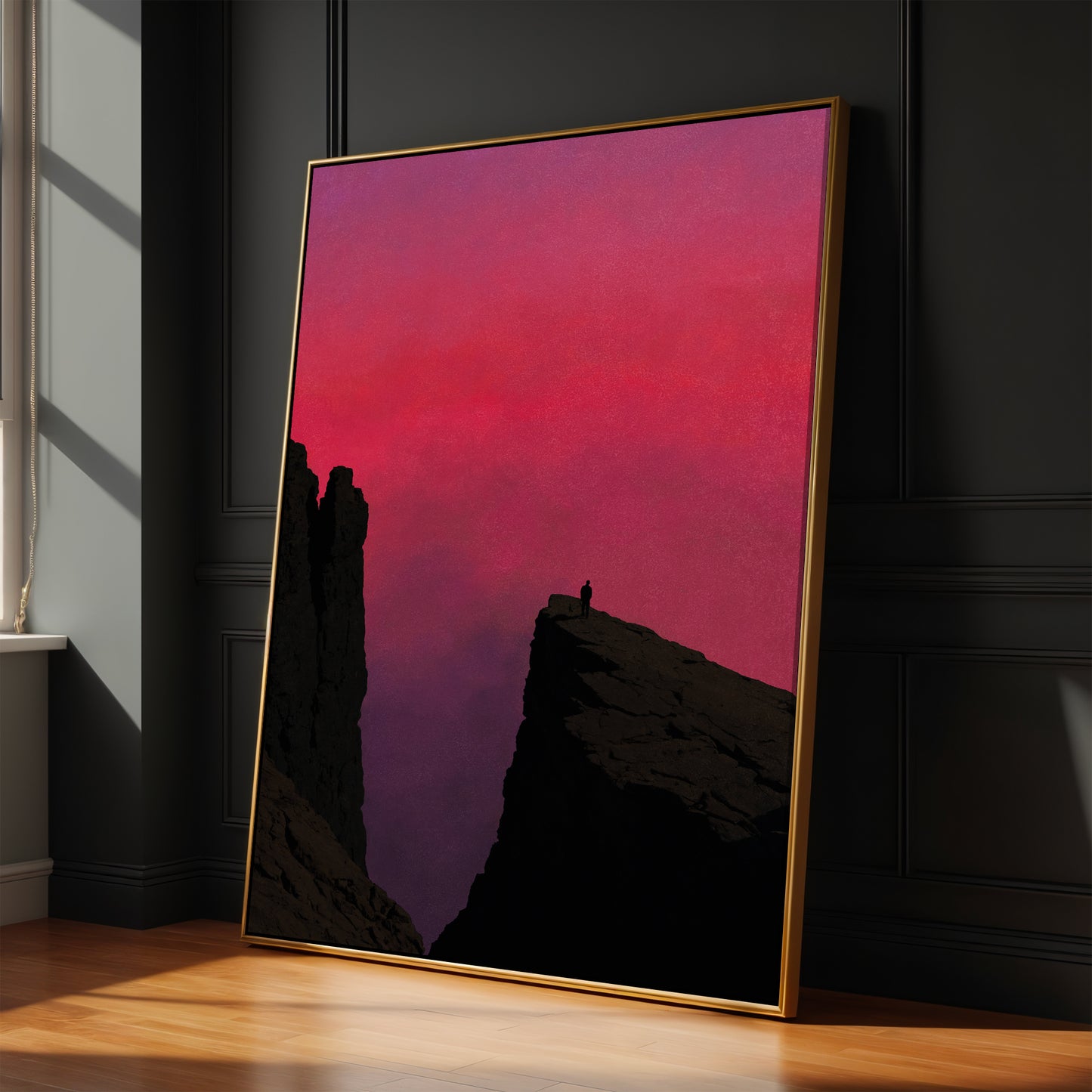 Pink Sunset Framed Canvas