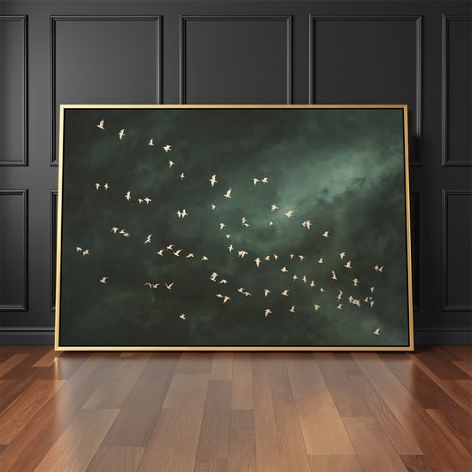 Sage Aura Framed Canvas