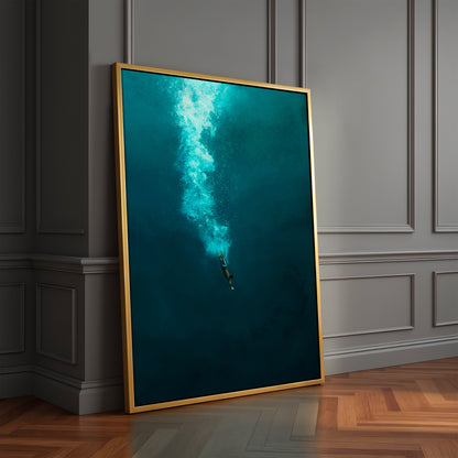 Dive Framed Canvas