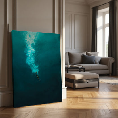 Dive Framed Canvas