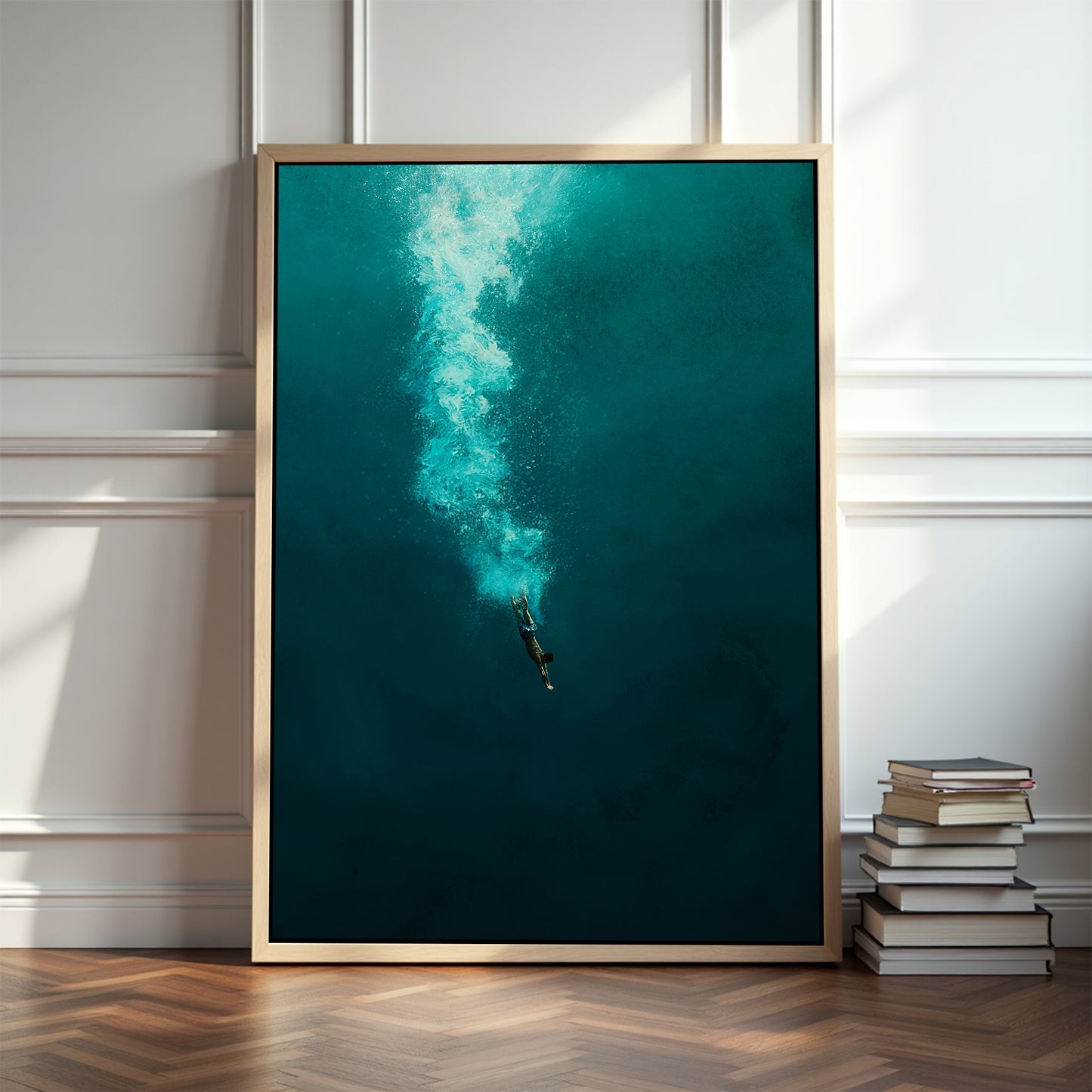 Dive Framed Canvas