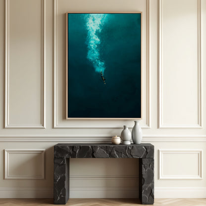 Dive Framed Canvas